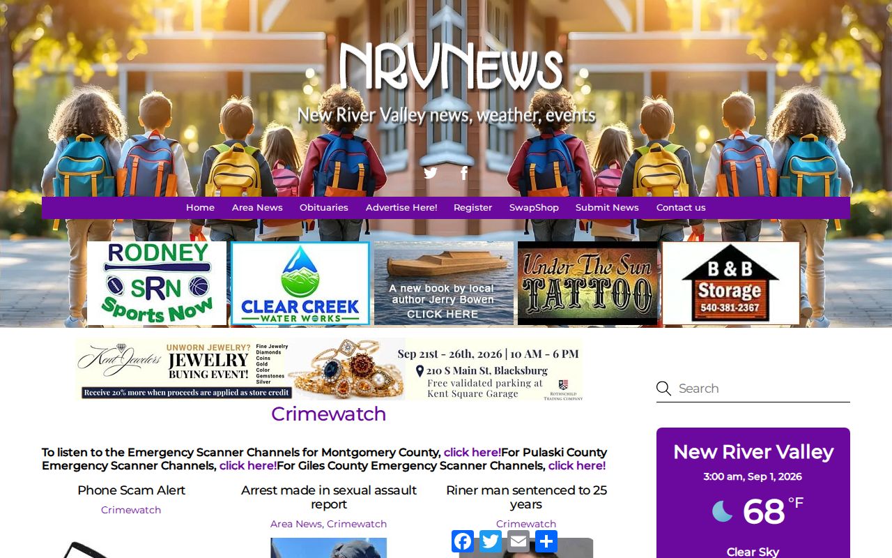 Montgomery County Virginia crime record context, NRVNews Crimewatch archive